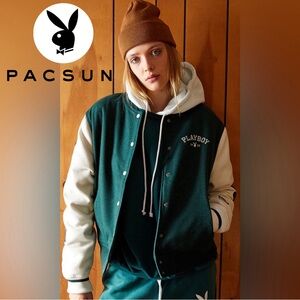 Playboy By PacSun Varsity Letterman Jacket Oversized (small)
